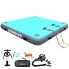 VEBESYET Inflatable Floating Dock Platform, 8ft  6.6ft  8" Inflatable Dock Floats Multi Person Floating Island Raft for Lake Pool Beach Ocean view 1