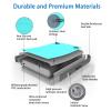 VEBESYET Inflatable Floating Dock Platform, 8ft  6.6ft  8" Inflatable Dock Floats Multi Person Floating Island Raft for Lake Pool Beach Ocean view 3