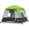 UNP 4-Person Tent, Portable Cabin Tent, Camping Tent 4-Person Easy Set Up, Waterproof with Top Rainfly for Outdoor Camping/Hiking (Fluorescent Green) view 1