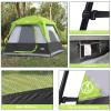UNP 4-Person Tent, Portable Cabin Tent, Camping Tent 4-Person Easy Set Up, Waterproof with Top Rainfly for Outdoor Camping/Hiking (Fluorescent Green) view 4
