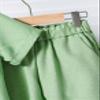 KEYWANTS Kids Summer Beach Linen Formal Outfit for Boys Dress Clothes Sage Green Short Sleeve Button Down Collared Shirt and Pants 2 Piece Set Size 11 view 3