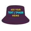 ZJHCEUS Custom Fisherman Hats Bucket Hat Add Your Own Photo Text Logo, Mens Womens Trendy Boonie Hat, Plum-Purple view 1