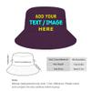 ZJHCEUS Custom Fisherman Hats Bucket Hat Add Your Own Photo Text Logo, Mens Womens Trendy Boonie Hat, Plum-Purple view 3