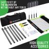 20ft Portable Outdoor Badminton Net Set for Driveway Backyard, Beach, Park with Durable Anti-Sag PE Net, Heavy Duty Steel Poles, 4 Badminton Rackets, 3 Shuttlecocks and 600D Carry Bag view 4