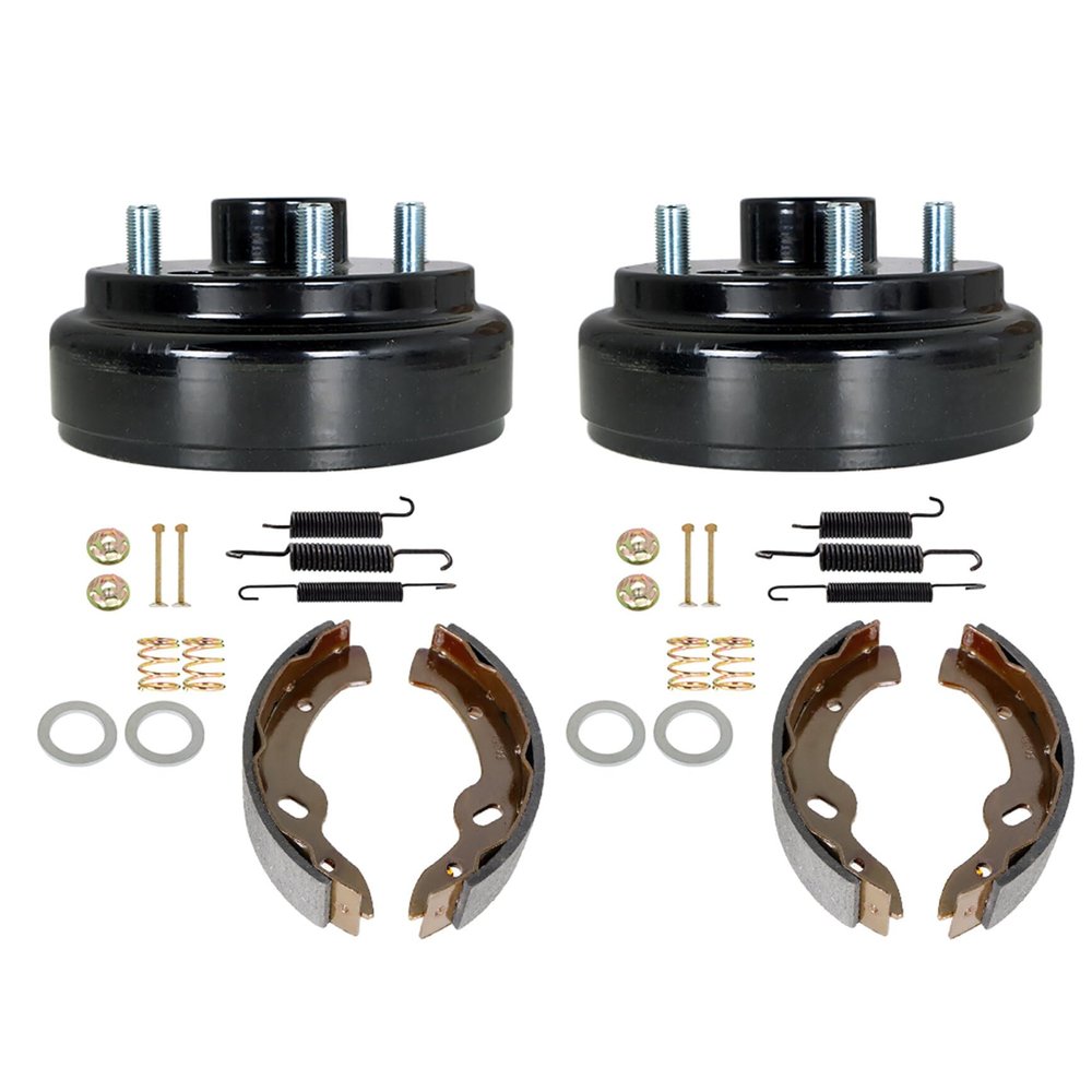 YSMN Golf Cart 24 Teeth Rear Brake hub Drums Brake Shoe Spring Kit Replacement for EZGO TXT 1996-Up Electric Model 17082-G2 27943-G01 27944-G01