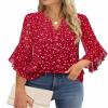 Timeson Business Casual Tops for Women: Work Attire for Office - Fall Blouses for Women 2026 - Dress Shirts 3/4 Sleeve Professional Formal Clothes Dressy Ladies Tops Elegant Fall Chiffon L view 2
