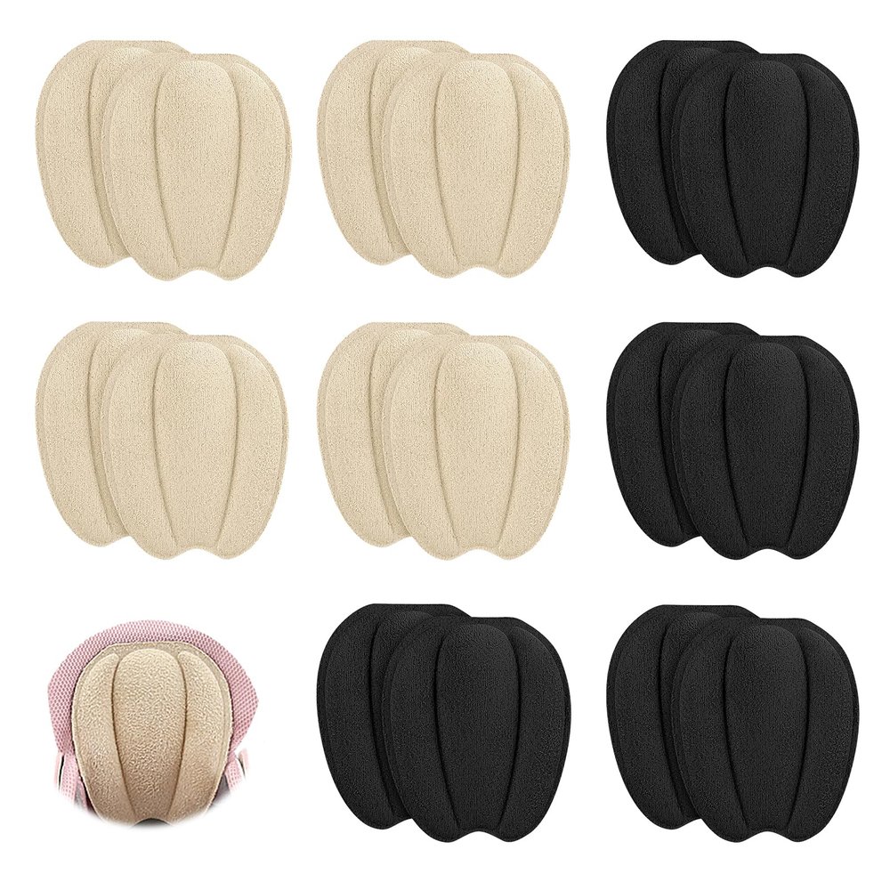 NICENEEDED 8 Pairs Tongue Pads for Shoe Too Big Size Reducer, Felt Forefoot Pads Adhesive Tongue Pads for Loose Shoe, Non Slip Tongue Cushion Inserts Felt Shoe Pads for Men and Women