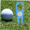 BESPORTBLE 2pcs Professional Golf Divot Repair Tool Durable Metal Fork with Ball Markers Portable Lawn Repairing Tool for Golfers Golf Enthusiasts view 2