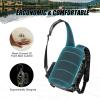 Piscifun Fishing Tackle Backpack with Rod & Gear Holder, Lightweight Outdoor Water-Resistant Fishing Shoulder Storage Bag, Black Camouflage view 4