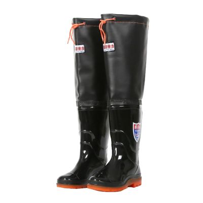 JCWGLY Men Women Hip Waders with Boots for Fishing Hunting, Lightweight Hip Boots 60cm High, Warm PVC Waterproof Rain Boots(11)