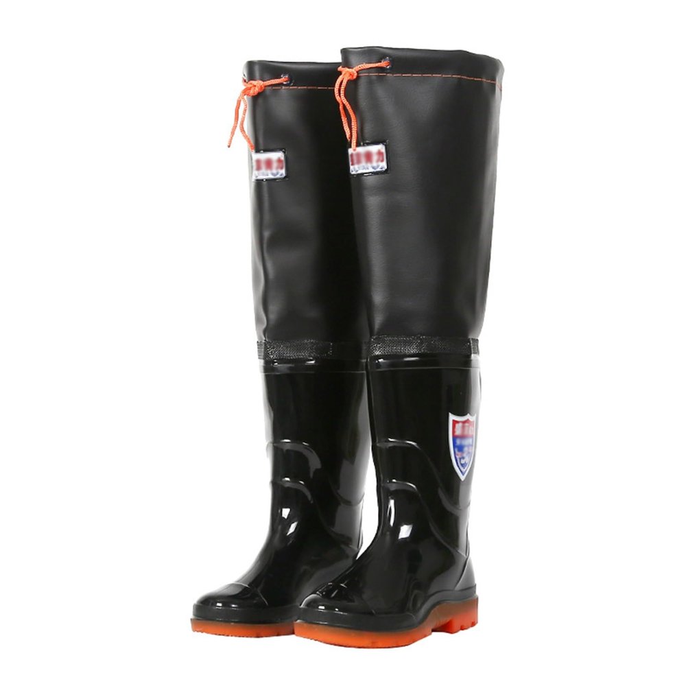 JCWGLY Men Women Hip Waders with Boots for Fishing Hunting, Lightweight Hip Boots 60cm High, Warm PVC Waterproof Rain Boots(11)