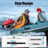 4 Stroke 200CC Outboard Motor Boat Engine, 3.5KW Boat Motor with Air Cooling System CDI System Marine Boat Motor, Inflatable Fishing Boat Engine for 13.12 to 19.69 ft Gasoline Boat Engine view 2