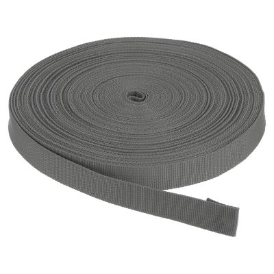 Rebower Nylon Webbing Strap, 50 Yards x 7/8 Inch Polypropylene Webbing Lightweight Strapping Backpack Band for DIY Gear Repair Outdoor Luggage Cargo Straps, Dark Grey