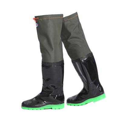 JCWGLY Lightweight Hip Waders for Men Women with Boots, Outdoor Hunting Fishing Boots Waterproof No Leaks, Warm Rain Boots(5.5)