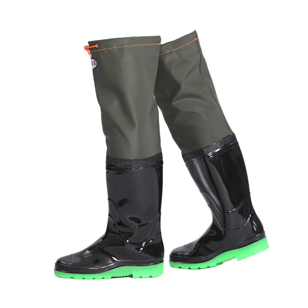 JCWGLY Lightweight Hip Waders for Men Women with Boots, Outdoor Hunting Fishing Boots Waterproof No Leaks, Warm Rain Boots(5.5)