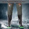 JCWGLY Lightweight Hip Waders for Men Women with Boots, Outdoor Hunting Fishing Boots Waterproof No Leaks, Warm Rain Boots(5.5) view 3
