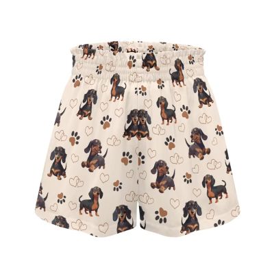 XXQGOMG Cute Dachshund Shorts for Girls Size 14-16 High Waisted Yoga Shorts with Pockets Toddler Girl Soccer Shorts 5T Wide Leg Summer Pants Kids Active Crossover Size 15-16