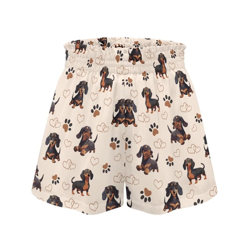 XXQGOMG Cute Dachshund Shorts for Girls Size 14-16 High Waisted Yoga Shorts with Pockets Toddler Girl Soccer Shorts 5T Wide Leg Summer Pants Kids Active Crossover Size 15-16