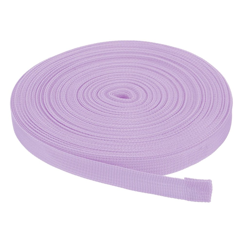 Rebower Nylon Webbing Strap, 25 Yards x 7/8 Inch Polypropylene Webbing Lightweight Strapping Backpack Band for DIY Gear Repair Outdoor Luggage Cargo Straps, Light Hot Pink