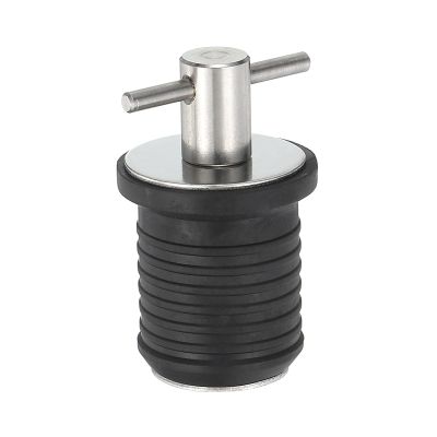 PATIKIL 1 Inch Boat Drain Plug, T Handle Stainless Steel Boat Plug Snap Drain Marine Twist Plug Rubber Plugs for Yachts Kayaks Marine Boat Drains