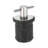 PATIKIL 1 Inch Boat Drain Plug, T Handle Stainless Steel Boat Plug Snap Drain Marine Twist Plug Rubber Plugs for Yachts Kayaks Marine Boat Drains view 1