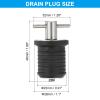 PATIKIL 1 Inch Boat Drain Plug, T Handle Stainless Steel Boat Plug Snap Drain Marine Twist Plug Rubber Plugs for Yachts Kayaks Marine Boat Drains view 2