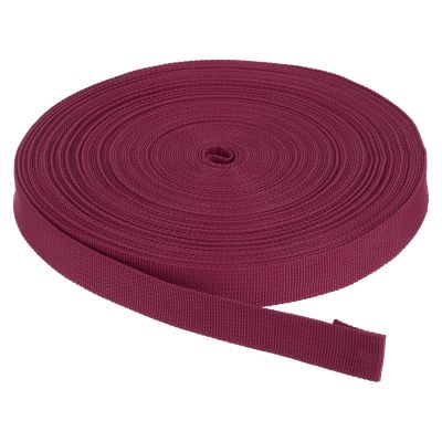 Rebower Nylon Webbing Strap, 50 Yards x 7/8 Inch Polypropylene Webbing Lightweight Strapping Backpack Band for DIY Gear Repair Outdoor Luggage Cargo Straps, Wine Red