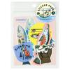 Okataoka Greeting Life Sticker Pack Fishing OKCK-46 Pink view 1