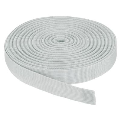 Rebower Nylon Webbing Strap, 25 Yards x 1 Inch Polypropylene Webbing Lightweight Strapping Backpack Band for DIY Gear Repair Outdoor Luggage Cargo Straps, Silver
