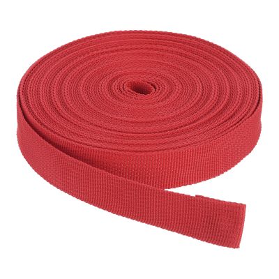 Rebower Nylon Webbing Strap, 10 Yards x 7/8 Inch Polypropylene Webbing Lightweight Strapping Backpack Band for DIY Gear Repair Outdoor Luggage Cargo Straps, Bright Red
