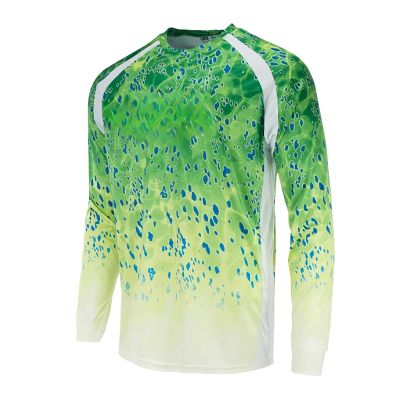 CGJSY Men's Mountain Bike Jersey Shirt Long Sleeve Off-Road Motocross Downhill Cycling Jersey Men's Racing Jersey Quick-Dry(Green,X-Large)