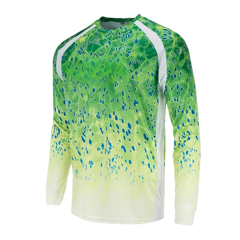 CGJSY Men's Mountain Bike Jersey Shirt Long Sleeve Off-Road Motocross Downhill Cycling Jersey Men's Racing Jersey Quick-Dry(Green,X-Large)