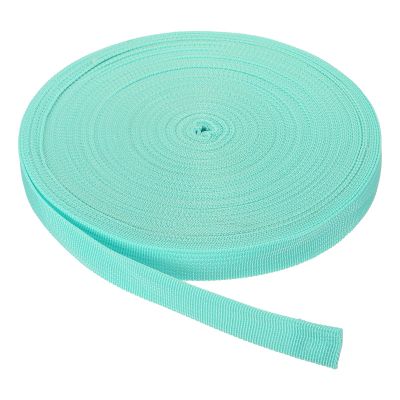 Rebower Nylon Webbing Strap, 50 Yards x 7/8 Inch Polypropylene Webbing Lightweight Strapping Backpack Band for DIY Gear Repair Outdoor Luggage Cargo Straps, Pale Blue