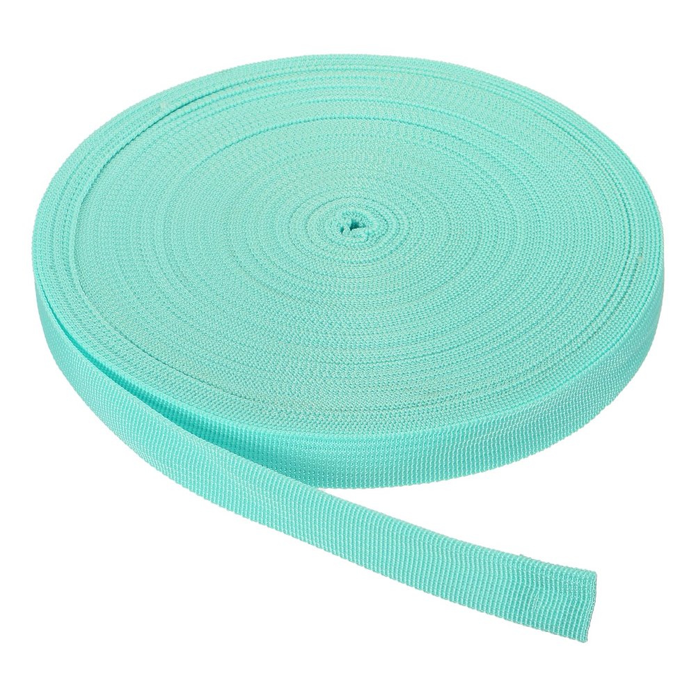 Rebower Nylon Webbing Strap, 50 Yards x 7/8 Inch Polypropylene Webbing Lightweight Strapping Backpack Band for DIY Gear Repair Outdoor Luggage Cargo Straps, Pale Blue