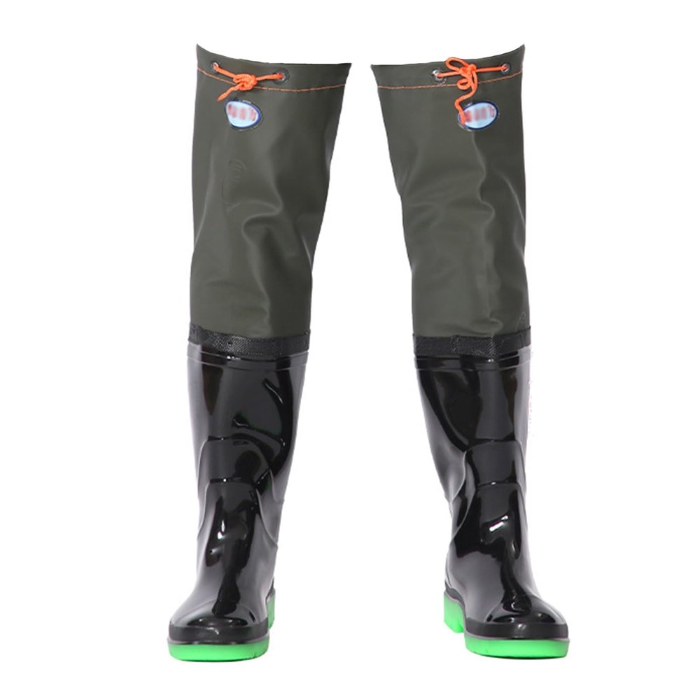 JCWGLY Men Women Hip Waders Lightweight Waterproof Fishing Boots Wader Rain Boots for Outdoor Work, Comfortable Warm(10.5)