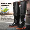 JCWGLY Outdoor Fishing Boots Hip Waders for Men Women, Lightweight Waterproof Wader Boots Rain Boots, Thicken Warm(10.5) view 3