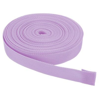 Rebower Nylon Webbing Strap, 10 Yards x 7/8 Inch Polypropylene Webbing Lightweight Strapping Backpack Band for DIY Gear Repair Outdoor Luggage Cargo Straps, Light Hot Pink
