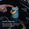 LARQ PureVis 2 Self Cleaning Water Bottle - UV Water Purifier with Filter Straw, Smart App Hydration Tracking, Insulated Stainless Steel - Eucalyptus Green, 23 Oz view 3