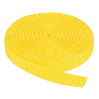 Rebower Nylon Webbing Strap, 50 Yards x 1 Inch Polypropylene Webbing Lightweight Strapping Backpack Band for DIY Gear Repair Outdoor Luggage Cargo Straps, Bright Yellow