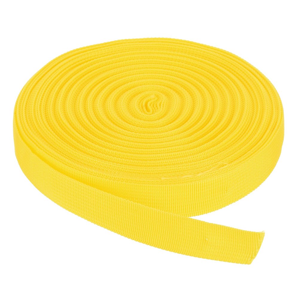 Rebower Nylon Webbing Strap, 50 Yards x 1 Inch Polypropylene Webbing Lightweight Strapping Backpack Band for DIY Gear Repair Outdoor Luggage Cargo Straps, Bright Yellow