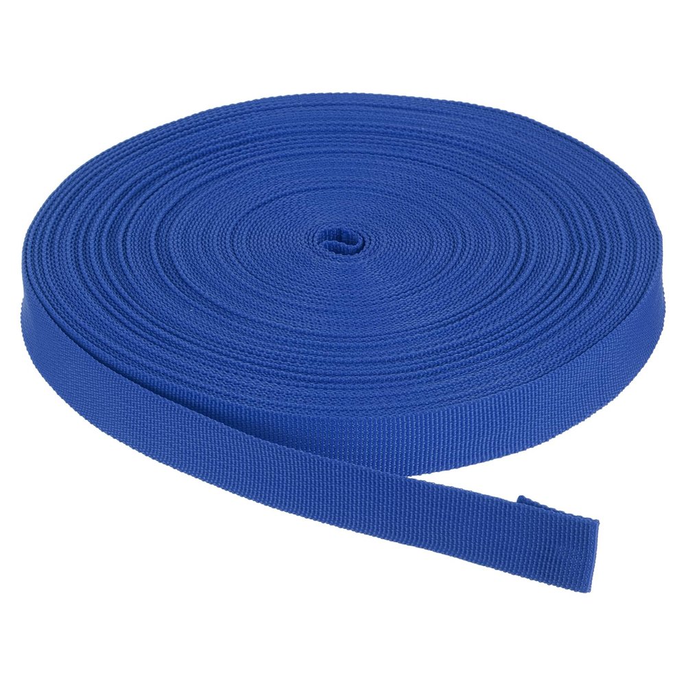 Rebower Nylon Webbing Strap, 50 Yards x 7/8 Inch Polypropylene Webbing Lightweight Strapping Backpack Band for DIY Gear Repair Outdoor Luggage Cargo Straps, Dark Blue