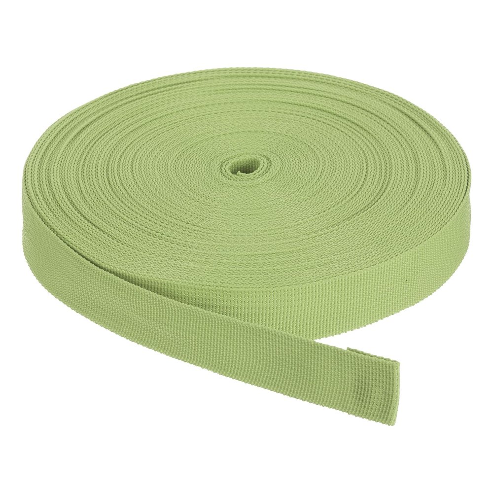 Rebower Nylon Webbing Strap, 25 Yards x 1 Inch Polypropylene Webbing Lightweight Strapping Backpack Band for DIY Gear Repair Outdoor Luggage Cargo Straps, Light Green