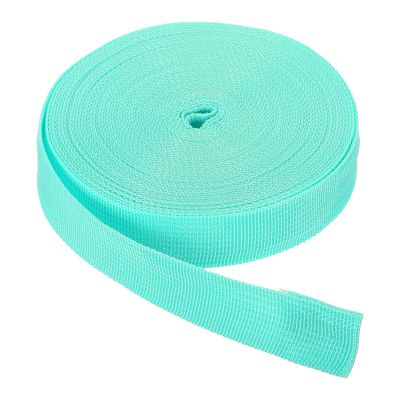 Rebower Nylon Webbing Strap, 10 Yards x 1 Inch Polypropylene Webbing Lightweight Strapping Backpack Band for DIY Gear Repair Outdoor Luggage Cargo Straps, Pale Blue