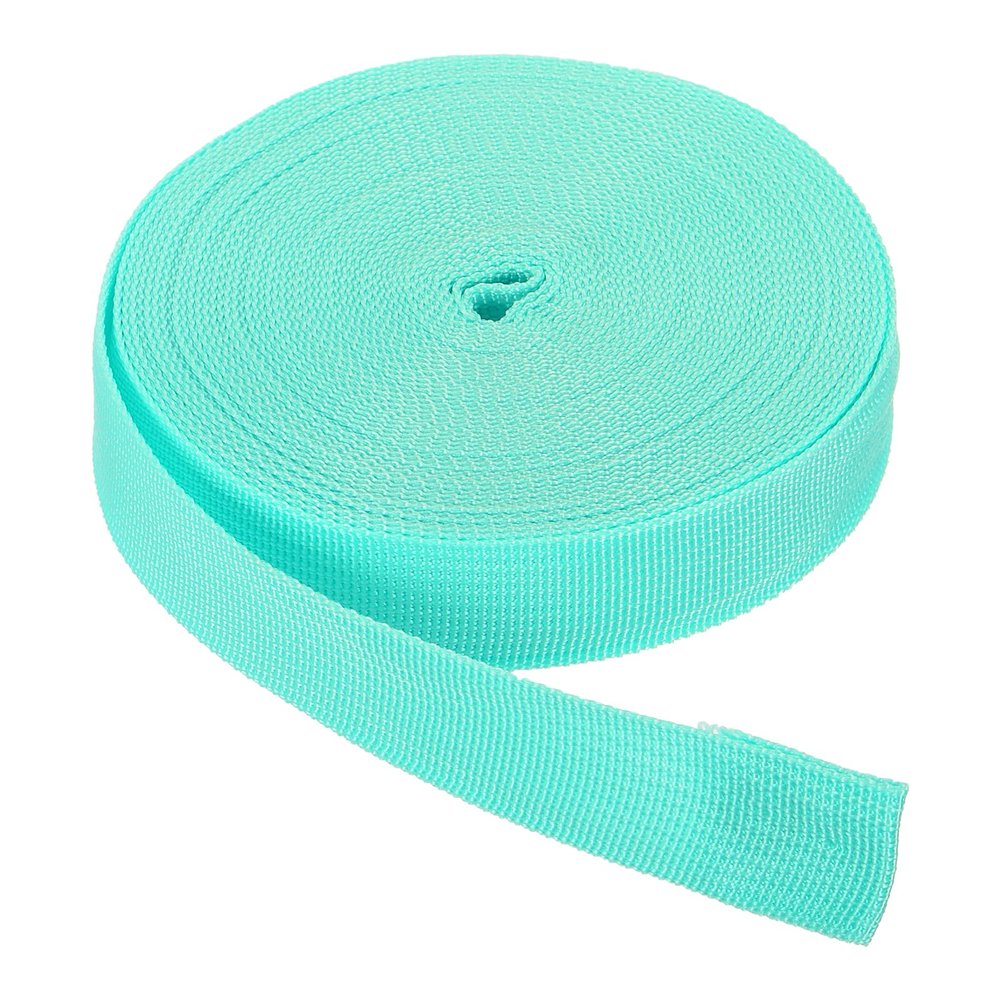 Rebower Nylon Webbing Strap, 10 Yards x 1 Inch Polypropylene Webbing Lightweight Strapping Backpack Band for DIY Gear Repair Outdoor Luggage Cargo Straps, Pale Blue