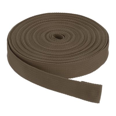 Rebower Nylon Webbing Strap, 10 Yards x 7/8 Inch Polypropylene Webbing Lightweight Strapping Backpack Band for DIY Gear Repair Outdoor Luggage Cargo Straps, Coffee