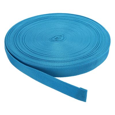 Rebower Nylon Webbing Strap, 50 Yards x 7/8 Inch Polypropylene Webbing Lightweight Strapping Backpack Band for DIY Gear Repair Outdoor Luggage Cargo Straps, Lake Blue