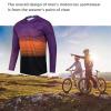 CGJSY Men's Mountain Bike Jersey Shirt Long Sleeve Off-Road Motocross Downhill Cycling Jersey Men's Racing Jersey Quick-Dry(Purple,X-Small) view 2