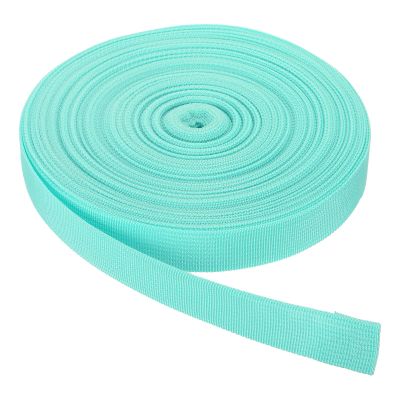 Rebower Nylon Webbing Strap, 25 Yards x 1 Inch Polypropylene Webbing Lightweight Strapping Backpack Band for DIY Gear Repair Outdoor Luggage Cargo Straps, Pale Blue