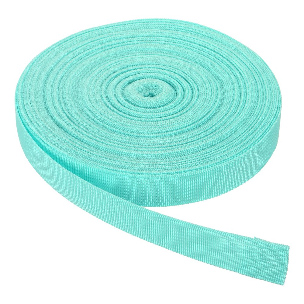 Rebower Nylon Webbing Strap, 25 Yards x 1 Inch Polypropylene Webbing Lightweight Strapping Backpack Band for DIY Gear Repair Outdoor Luggage Cargo Straps, Pale Blue