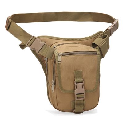 LYCZMY Tactical Drop Leg Pouch Bag Thigh Bag Pack Military Waist Bag Pack For Motorcycle Racing Bike Cycling Hiking horse Riding (Mud Color)